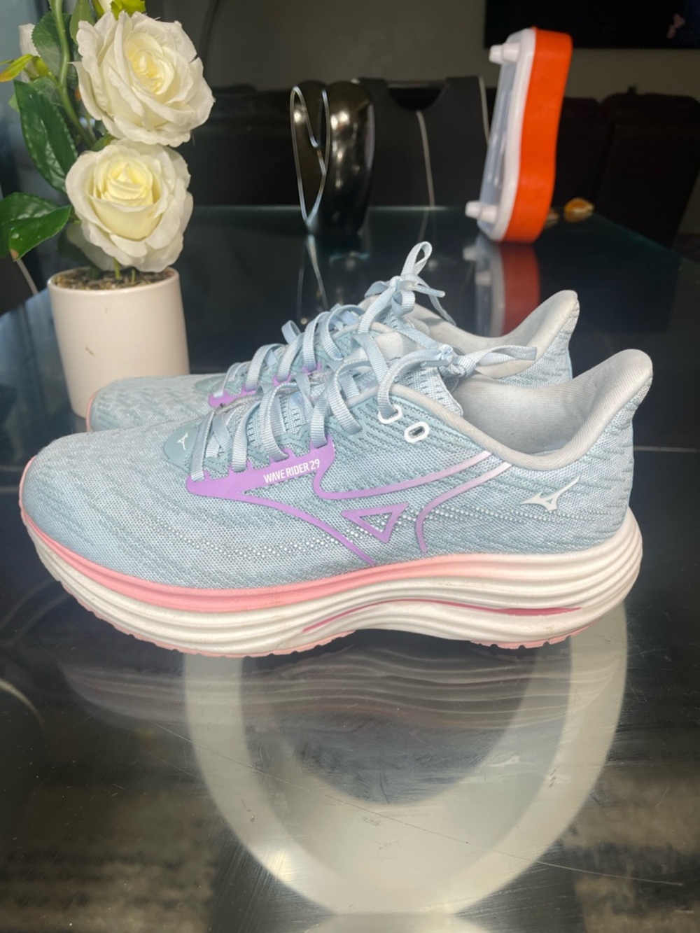 Mizuno Wave Rider 29 Women’s Road Running Shoe Icelandic Blue J1GD250323